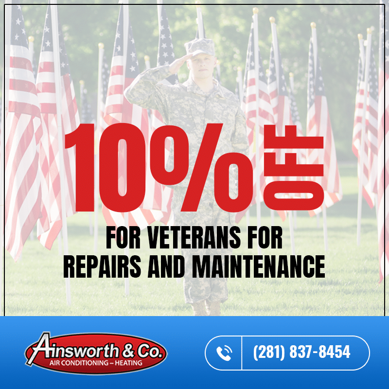 10% off for Veterans for Repairs and Maintenance